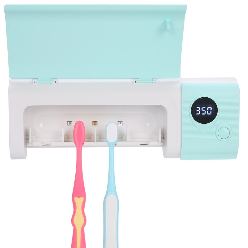 UVC Toothbrush Holder Wall Mounted Rack UV Light Cleaning Toothbrush
