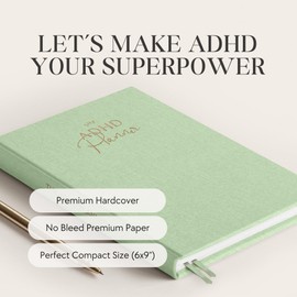 The ADHD Planner for Adults - Undated Daily & Weekly ADHD Journal for Disorganized People, 90 Days - Habit Tracker, Record Emotions & Mood - Academic Goals - Structure & Focus for Adults Brains