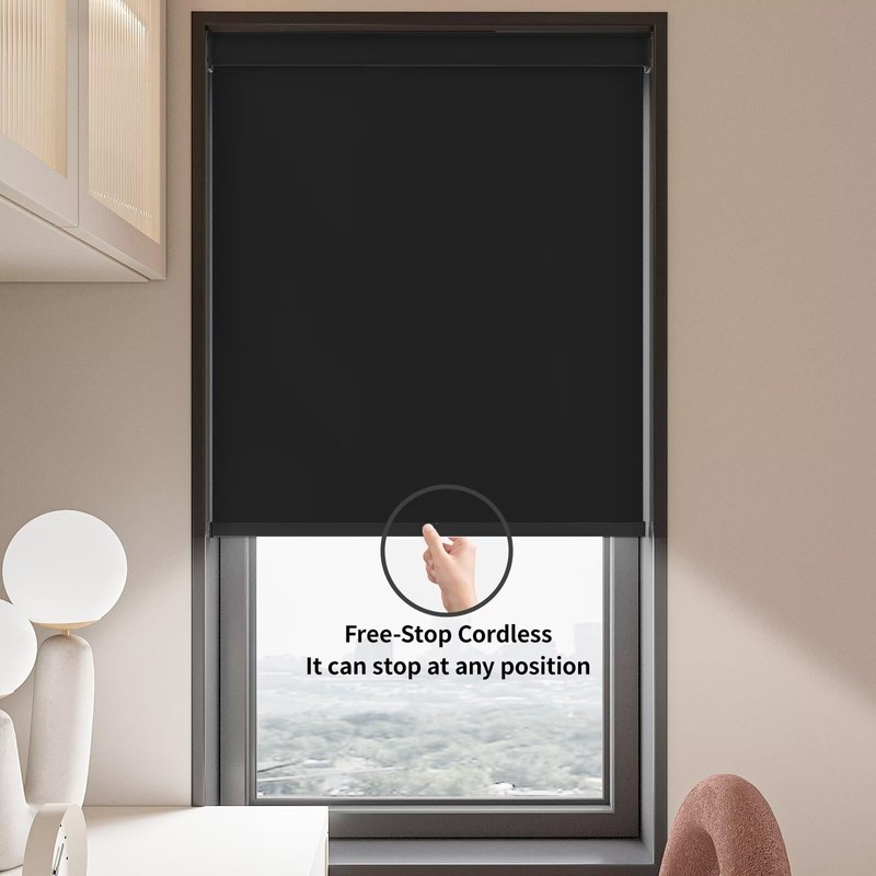 MYshade Custom Blackout Roller Shades for Indoor Windows - Cordless,