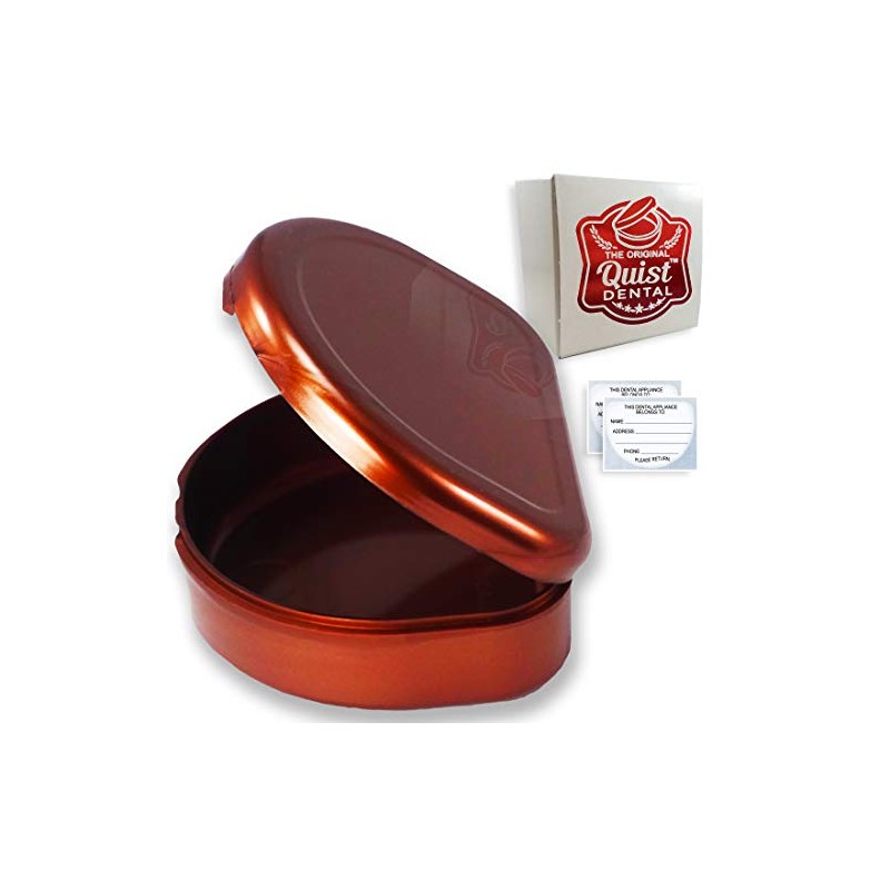 QUIST (TM) Solid Orthodontic Retainer Case (Copper)