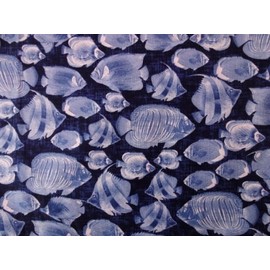 New! 'NUGGLEBUDDY Microwaveable Moist Heat & Aromatherapy/Cold Pack Combo. Organic Rice Pack. Navy Batik Fish Fabric with Sweet Lavender Aromatherapy.