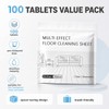 Multi-Surface Floor Cleaning Tablets, 100PCS Concentrated Floor Cleaner Tablets for