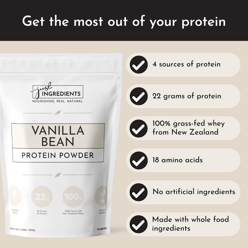 Just Ingredients Protein Powder | Vanilla Protein Powder Made with
