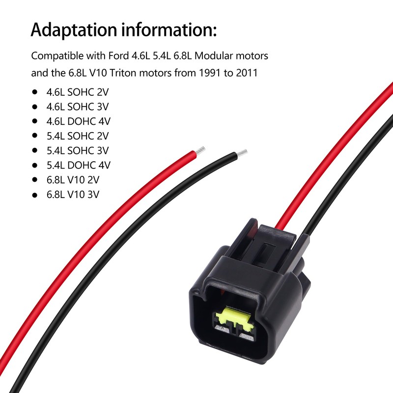 HiSport Ignition Coil Connector Pigtail Harness Compatible with Ford Mustang