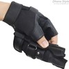 Dhana Style HF-WA Half Finger Tactical Gloves, Soft Leather, Fingerless,