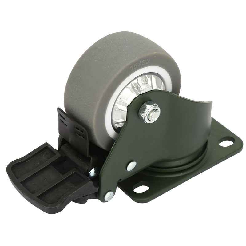 Manganese Steel Bracket 3 inches Bearing Caster Wheels TPR Trolley
