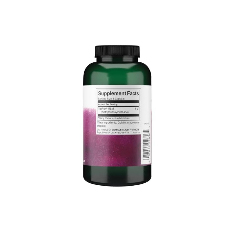 Swanson MSM Metilsulfonilmetano 1000 mg Suplemento Alimenticio 240 Cápsulas