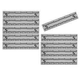 Crime Scene Professional Evidence Photography Scale, 10-Pack, 15cm/6inch Vinyl Rulers with Reference Circles, Dual Measurement (Grey)