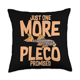 Plecostomus Pleco Fish Aquarium Food Tank Zebra Cave Throw Pillow, 18x18, Multicolor