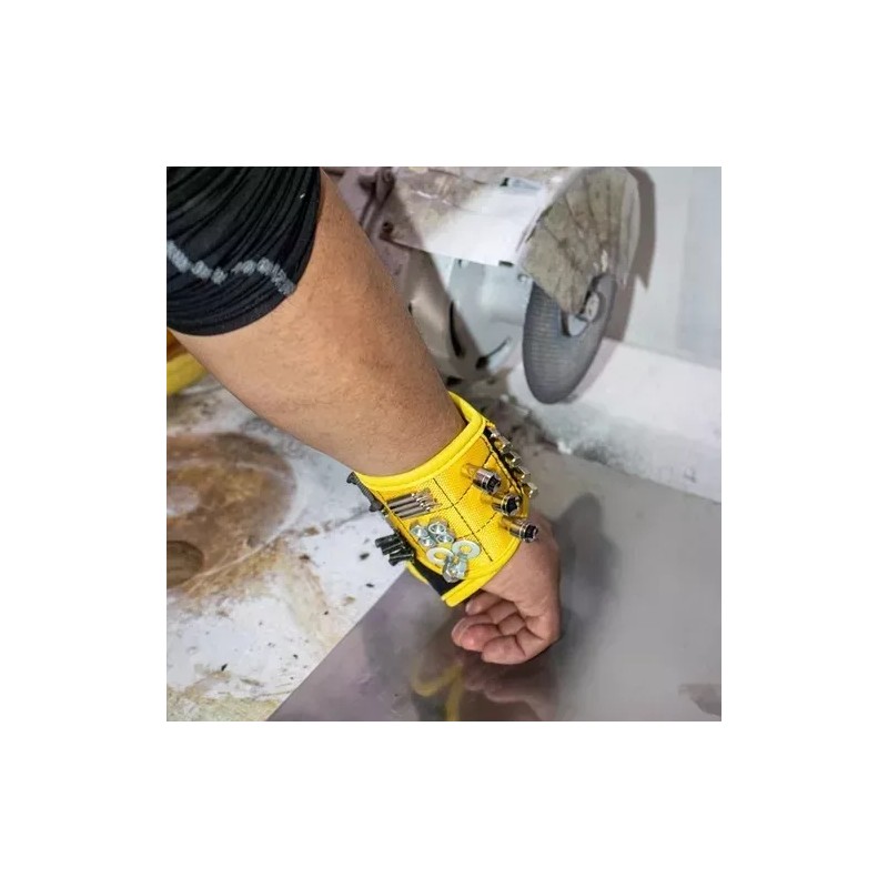 Estuchelandia Pulsera Magnética Con Imanes Correa Soporte Clavos Tornillos