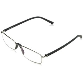 Rodenstock Unisex Lesebrille ProRead R2640 Lesehilfe bei Weitsichtigkeit, Brille mit leichtem Edelstahlgestell (+1 / +1,5 / +2 / +2,5), Dunkelblau/Silber, 2,0