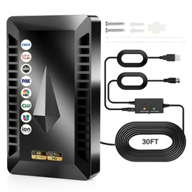 2025 TV Antenna for Local Channels, 1900+ Miles Range Digital Antenna for Smart TV Indoor with Amplifier, HD 4K Support Smart and Older TVs, 360° Clear Reception for 1080p 4K 8K TVs - 30FT Long Cable