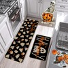 xuujdoppwul Happy Halloween Kitchen Rugs Set of 2,Spooky Ghost Kitchen