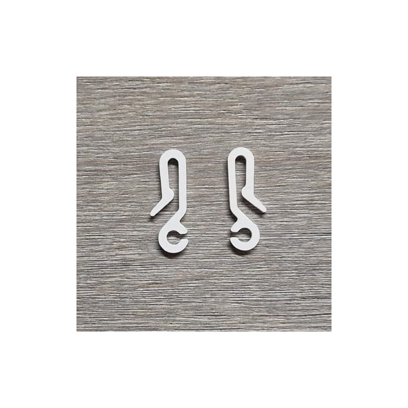 20 Shower Hooks, White