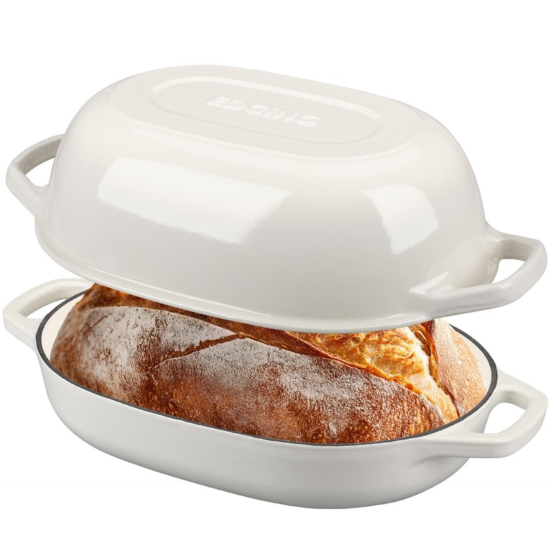 EDGING CASTING Enameled Cast Iron Dutch Oven Pot with Lid,