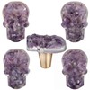 Amogeeli 4Pcs Skull Crystal Resin Brass Knobs with Screws, Decorative