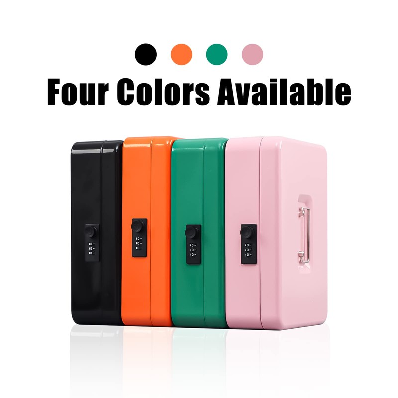 KYODOLED Metal Cash Box with Combination Lock Money Box for