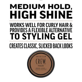 AMERICAN CREW American Crew Men's Hair Pomade, Like Hair Gel with Medium Hold & High Shine, Travel Size, Duo Gift Set