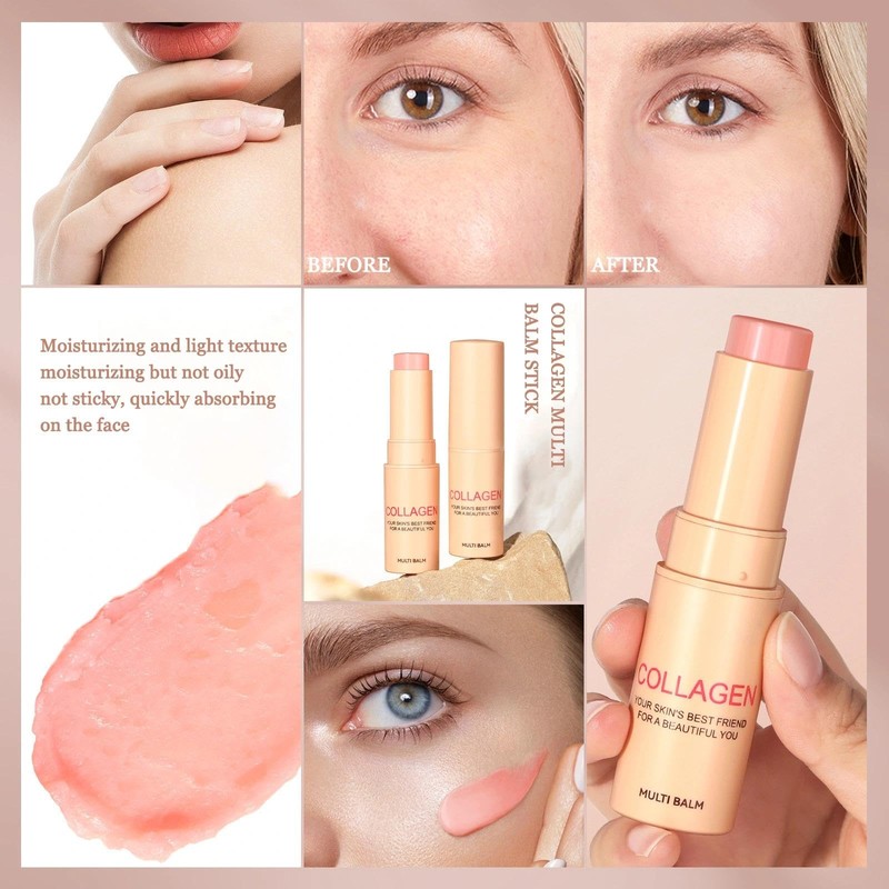 Collagen Multi Balm Stick - Anti-Wrinkles Face & Eye Moisturizer,
