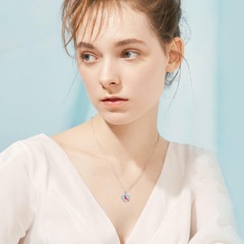 Cardinal Urn Necklace 925 Sterling Silver Moonstone Urn Pendant for Ashes Cremation Necklace Keepsake Memorial Jewelry Gifts for Women