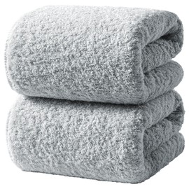 REDKISS Ultra-Plush Bath Towel Set - 900GSM Premium Thick Cotton for Bathroom & Spa, Super Absorbent Bath Sheets with No Shedding (2-Piece Bath Twoel Set for Adults, Luxury Hotel & Home Use)-Blue lime