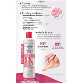Stanhome FRESCA PIE ROSA MOSQUETA Locion Para Pies Cansados y REGENERADOR 300ml