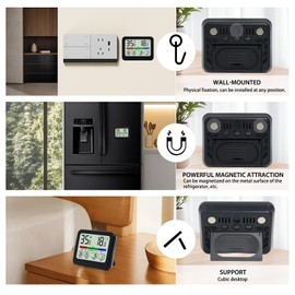 Thermometer and Humidity Meter, Digital Room Thermometer Indoor Temperature and Humidity Monitor with Clock Comfort Display Calibration