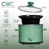 COOK WITH COLOR 2QT Mini Electric Round Slow Cooker -