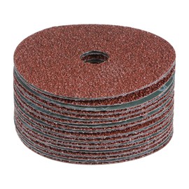 sourcing map 25pcs 16 Grit Aluminum Oxide Resin Fiber Discs 5"x7/8" Metal Sanding Grinding Discs for Angle Grinding Machine Polishing and Grinding Metals, Wood, and Fiberglass