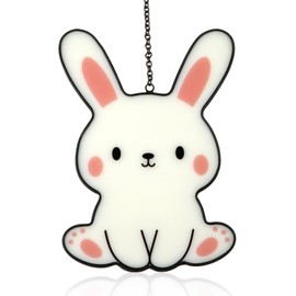 Rabbit Stained Glass Window Hanging, Cute Bunny Stained Glass Window Panel Suncatcher Decor for Family Friends Rabbit Lovers Home Dcecoration