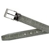 CTM® Leather Croc Print Dress Belt with Clamp On Buckle,