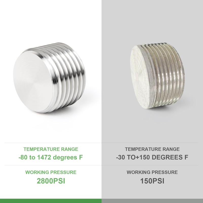 TAISHER 20PCS 304 Stainless Steel Internal Hex Thread Socket Pipe