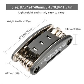 16-in-1 Multipurpose Cycling Repair Kit for Road Bicycles Mountain Bikes and MTB Cycling Daily Folding Tool