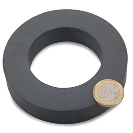 Ring Magnet Diameter 100.0 x 60.0 x 20.0 mm Y35 Ferrite – Holds 16 kg, Magnetic Ring, Magnetic Disc with Hole Ring
