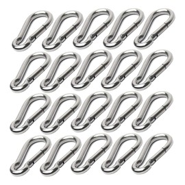 Kippen 1202AX 20 Stück Feuerwehr-Karabiner aus verzinktem Stahl, Maße: 40 x 4 mm