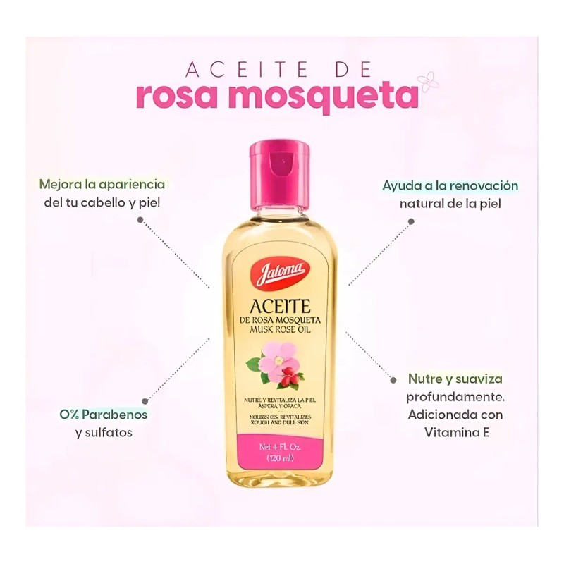 Aceite De Rosa Mosqueta Jaloma 120 Ml Pack 2 Todo