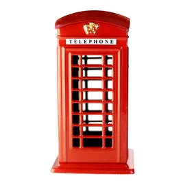 SAJAK London Red Telephone Money Box Piggy Bank Coins Jar Cash Safe Money Banks Phone Booth Metal Home Decoration Souvenir Keepsake Kiosk
