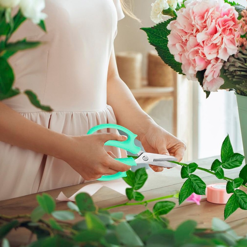 Yihurlm 12 Pcs Flower Scissors, Stainless Steel Floral Shear, Premium