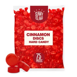 Cinnamon Discs Hard Candy, Individually Wrapped, 1-Pound Bag (About 75 Pieces)