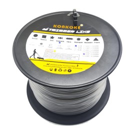 konkoke 095 Trimmer line Heavy Duty,Weed Eater String, 858 Feet Weed Eater String, Trimmer line .095,Black Premium Nylon String Trimmer Line for Medium to Heavy Grass and Weeds(3LB.095, Black Round)