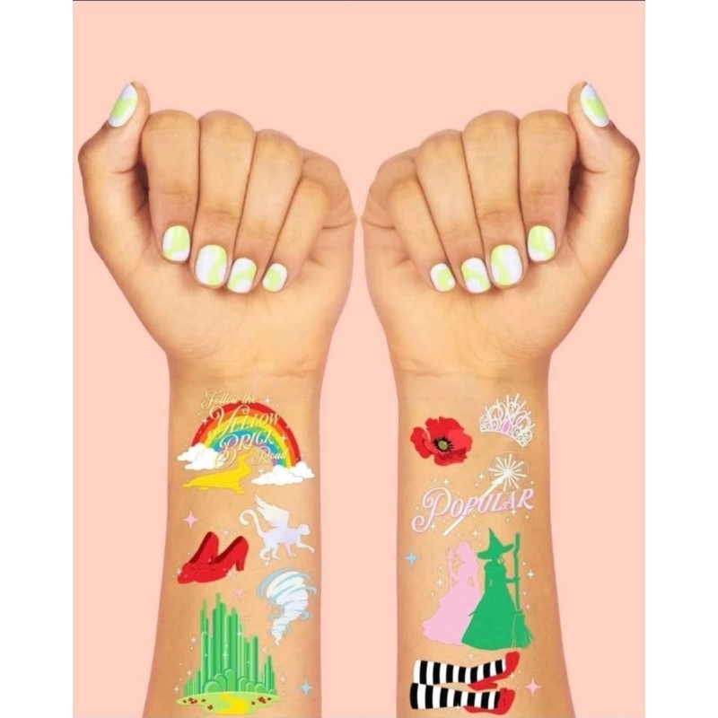 Unbranded Wicked Musical Wizard of Oz Temporary Tattoos Witch Glinda