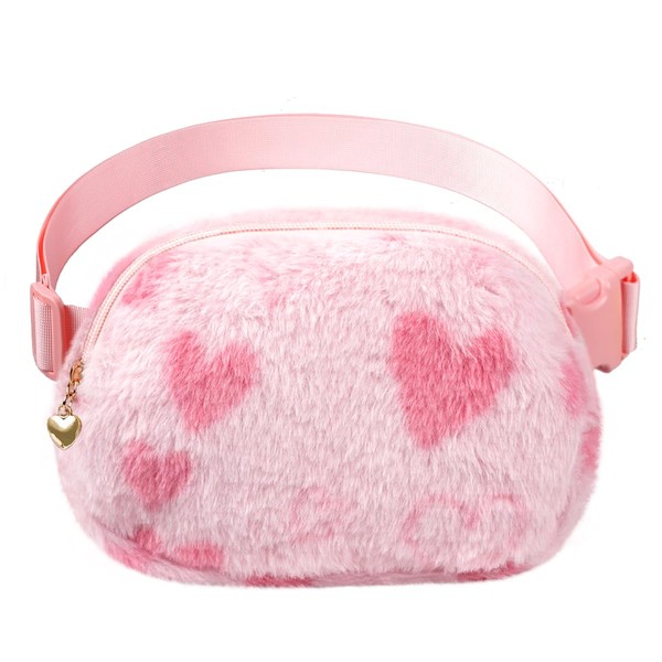 Fuzzy Belt Bag Waist Fanny Pack for Girls Cute Lovely
