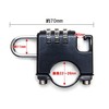 GoodsLand GD-NWDLOCK-BK Helmet Holder, Bike Dial Lock, Anti-Theft, Diameter 0.9