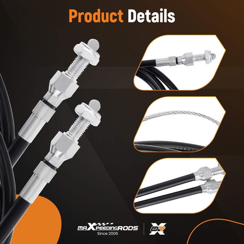 maXpeedingrods 330-9371 Parking Brake Cable Kit for Wilwood DISC/DRUM/MC4/CPB Parking