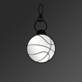 Reflexy Basketball Reflector Pendant Recycled Felt Pedestrian Reflector Pendant Basketball Ball Sports Indoor Sports Parquet Sports Hooper Hoop Shooter 3PT Basketball Court Basket Pack of 3