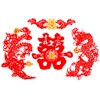 Semli Traditional Chinese Wedding Party Decoration Dragon Phoenix Door Stickers