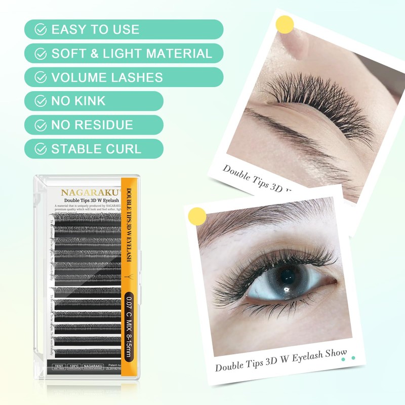 NAGARAKU Matsuec Double 3D Volume Lash, No Fan Required, 6