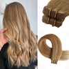 22Inch Tape in Extension Human Hair Strawberry Blonde Real Hair