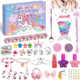 MOVINPE Unicorn Advent Calendar for Girl Kids 2024 Christmas, Kids Advent Calendar Beauty Girls, 24 Days Novelty Gifts, Christmas Gift For Kids Girls, Countdown Days To Christmas Holiday