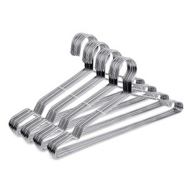 Fayleeko Heavy Duty Stainless Steel Coat Hangers - 40 Pack of 17.7 Inch Ultra Thin, Space Saving Clothes Hangers (Silver)